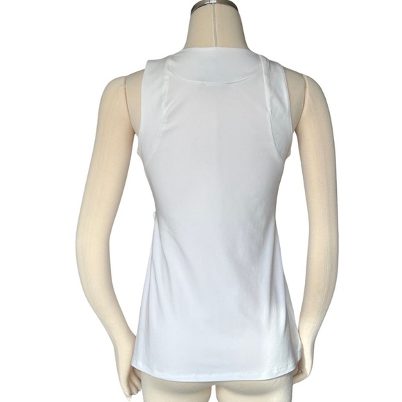 Arden B White V-Neck Sleeveless Faux Wrap Top Size Large NWOT - Picture 4 of 9